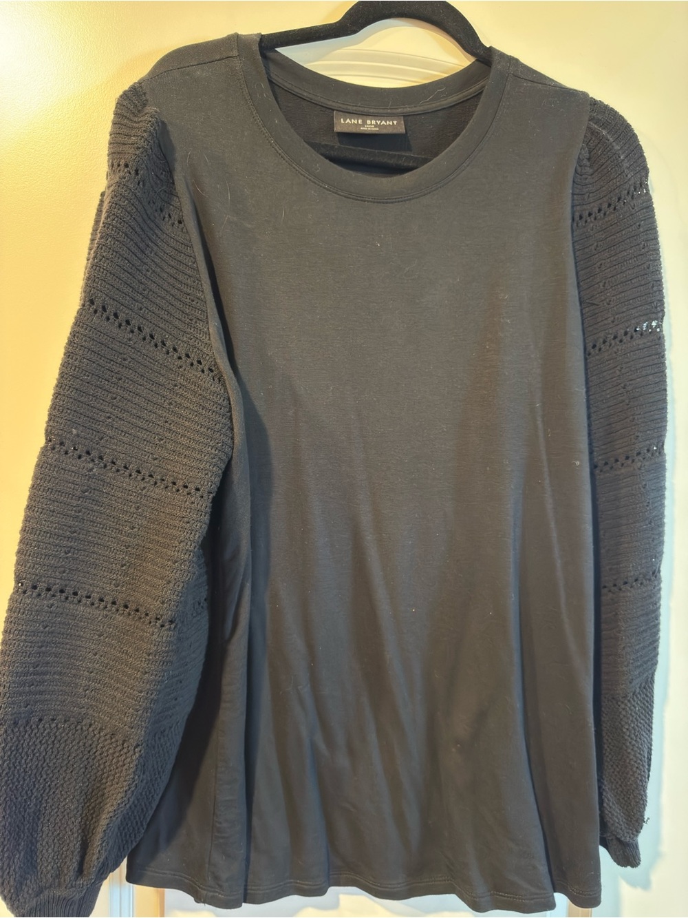 Lane Bryant Black Crewneck Sweater NWOT